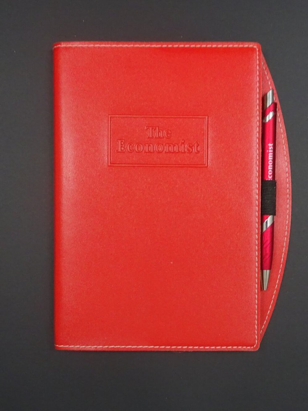 The Economist Red Executive Notebook Journal & Matching Pen Set